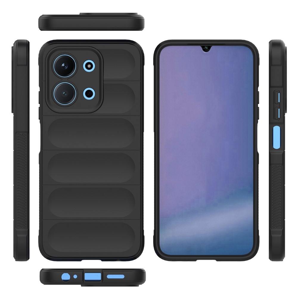 Rugg odolný gelový obal na Xiaomi Redmi 15C 4G (171mm)/Poco C85 4G (171mm) - černý