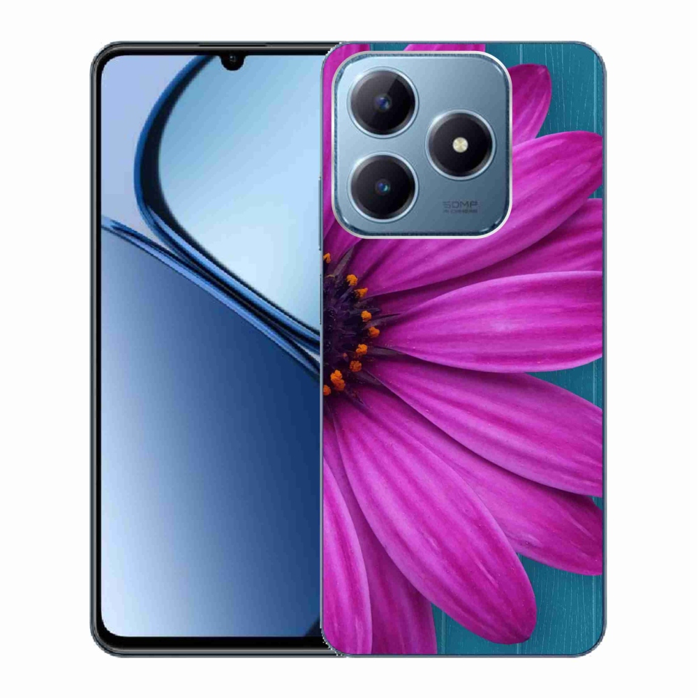 Gelový obal mmCase na Realme C63 - fialová kopretina