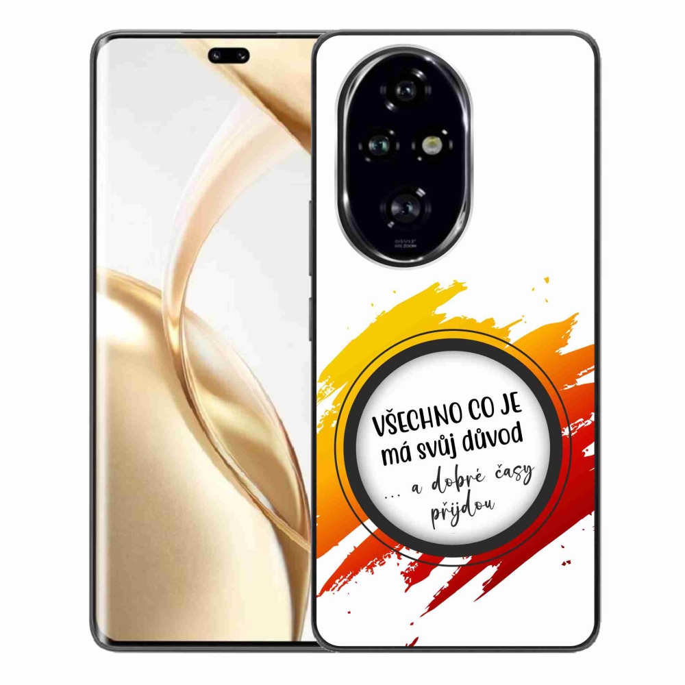 Gelový kryt mmCase na Honor 200 Pro 5G - citát 3 bílé pozadí