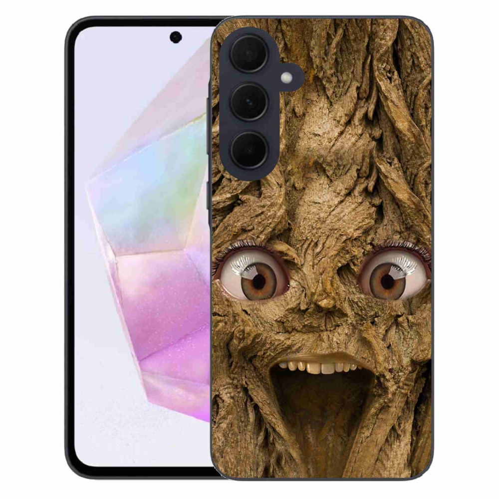 Gelový kryt mmCase na Samsung Galaxy A35 5G - veselý strom s očima