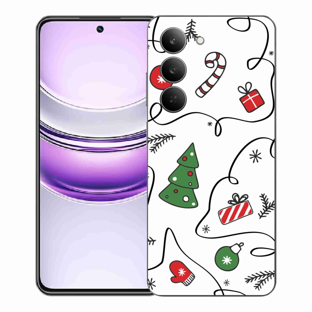 Gelový kryt mmCase na Realme 14x 5G - vánoční motivy