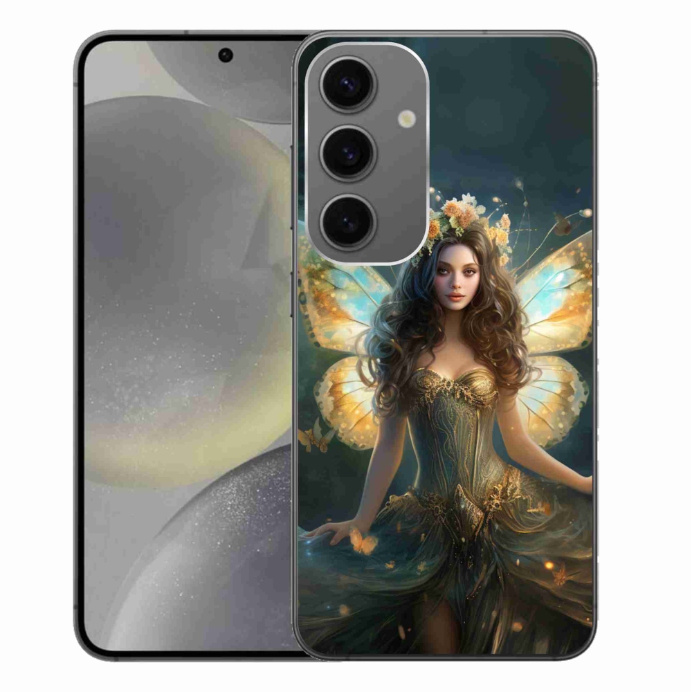 Gelový kryt mmCase na Samsung Galaxy S24+ - motýlí žena