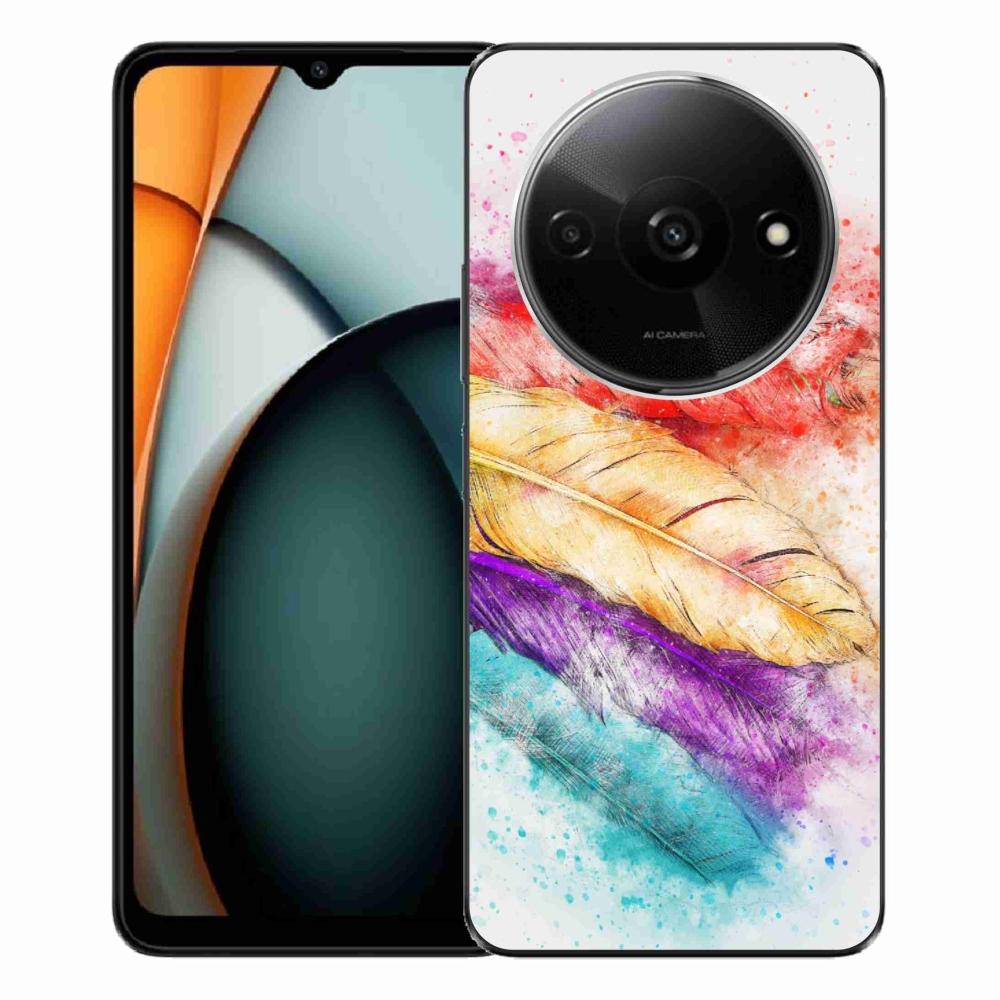 Gelový kryt mmCase na Xiaomi Redmi A3 - barevné peří