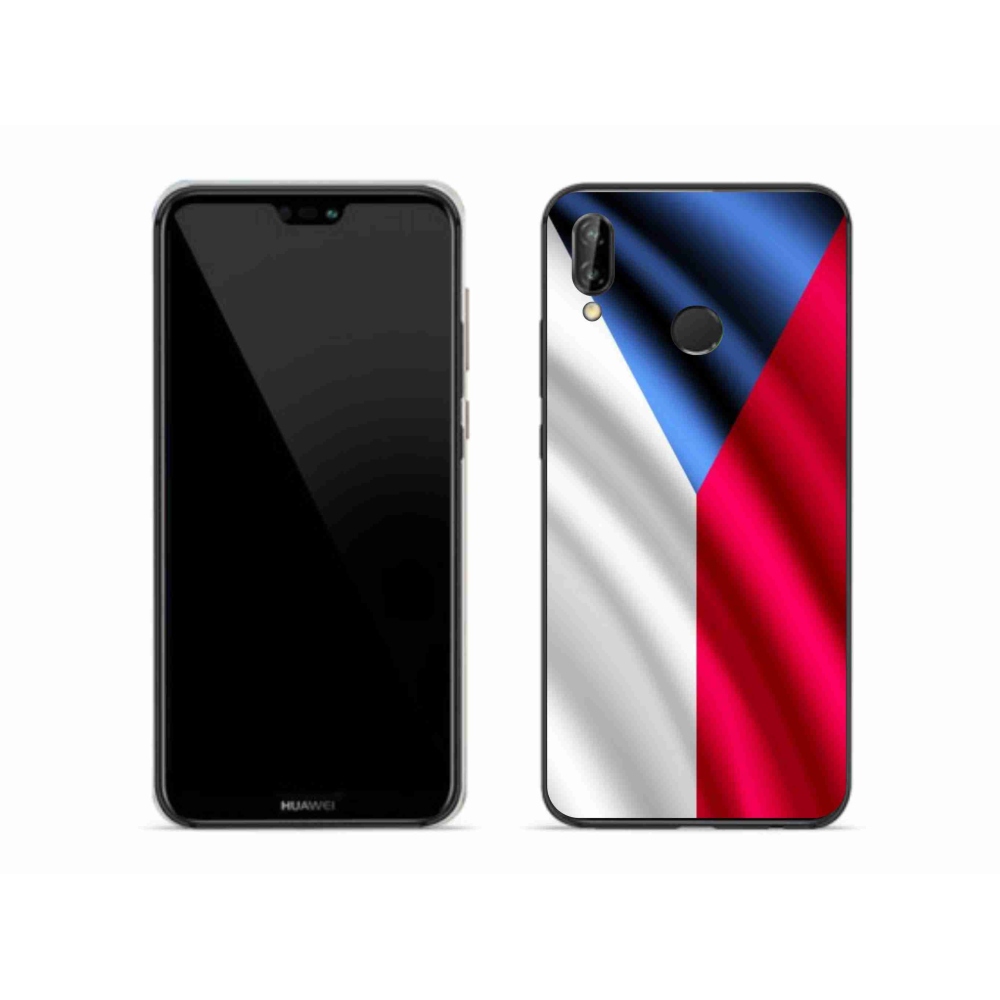 Gelový kryt mmCase na mobil Huawei P20 Lite - česká vlajka