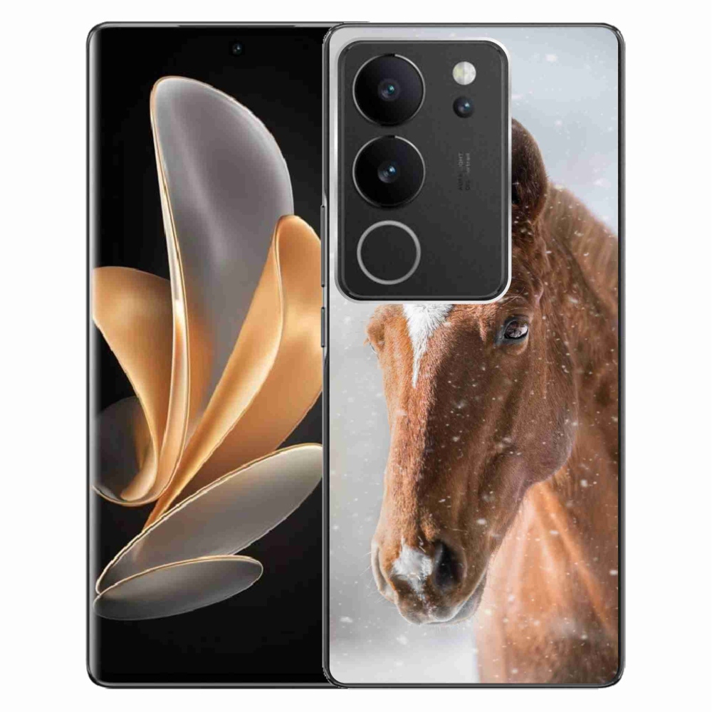 Gelový kryt mmCase na Vivo V29 5G - hnědý kůň 2