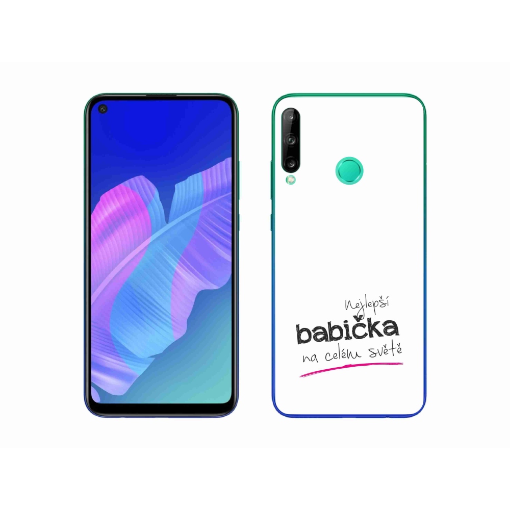 Gelový kryt mmCase na Huawei P40 Lite E - nejlepší babička 4 bílé pozadí