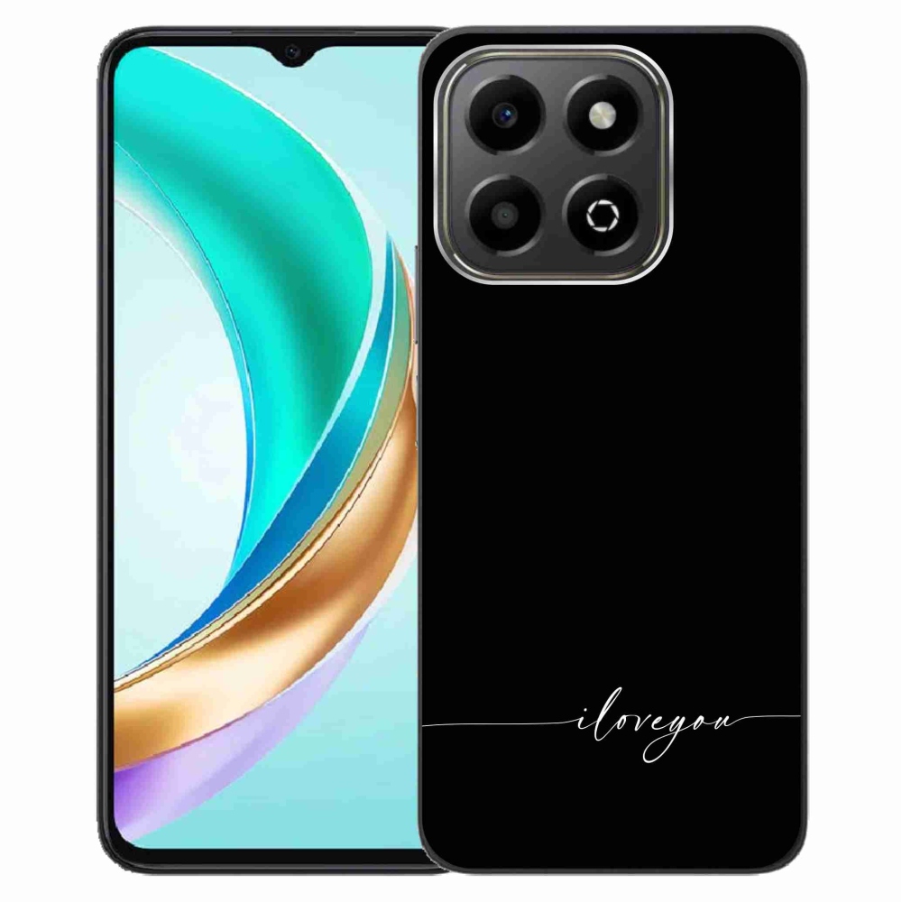 Gelový kryt mmCase na Honor X6b - I love you černé pozadí
