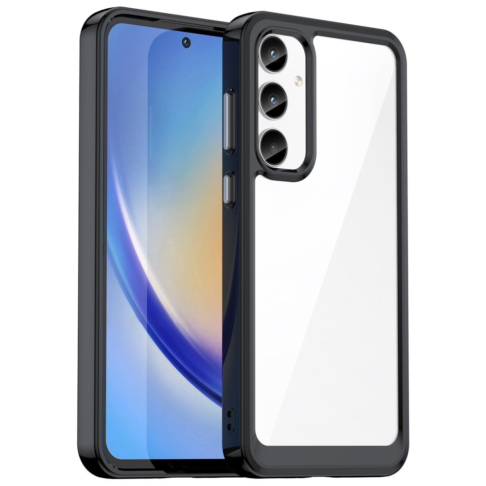 Gelový obal s pevnými zády na Samsung Galaxy A35 5G - černý