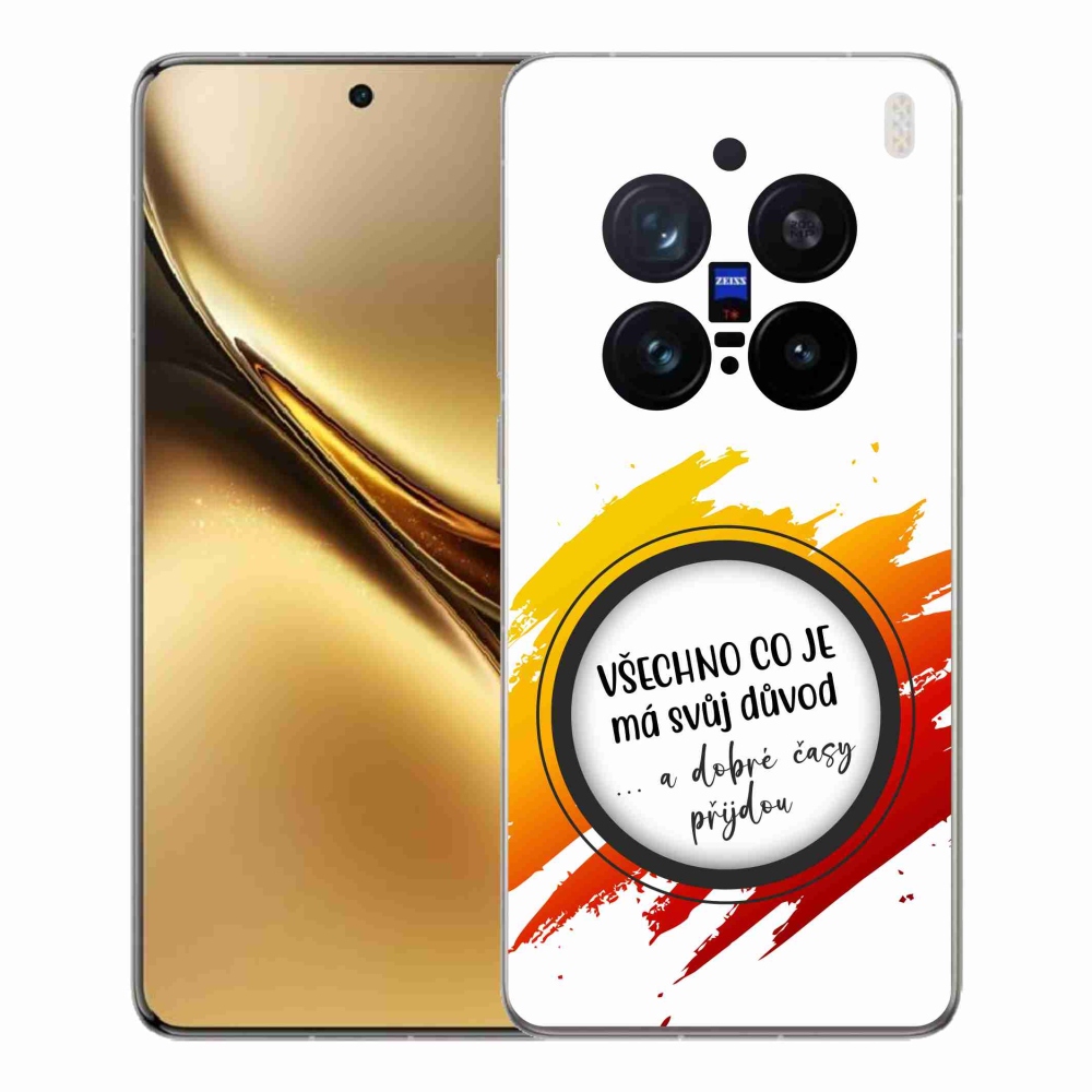Gelový kryt mmCase na Vivo X200 Pro 5G - citát 3 bílé pozadí