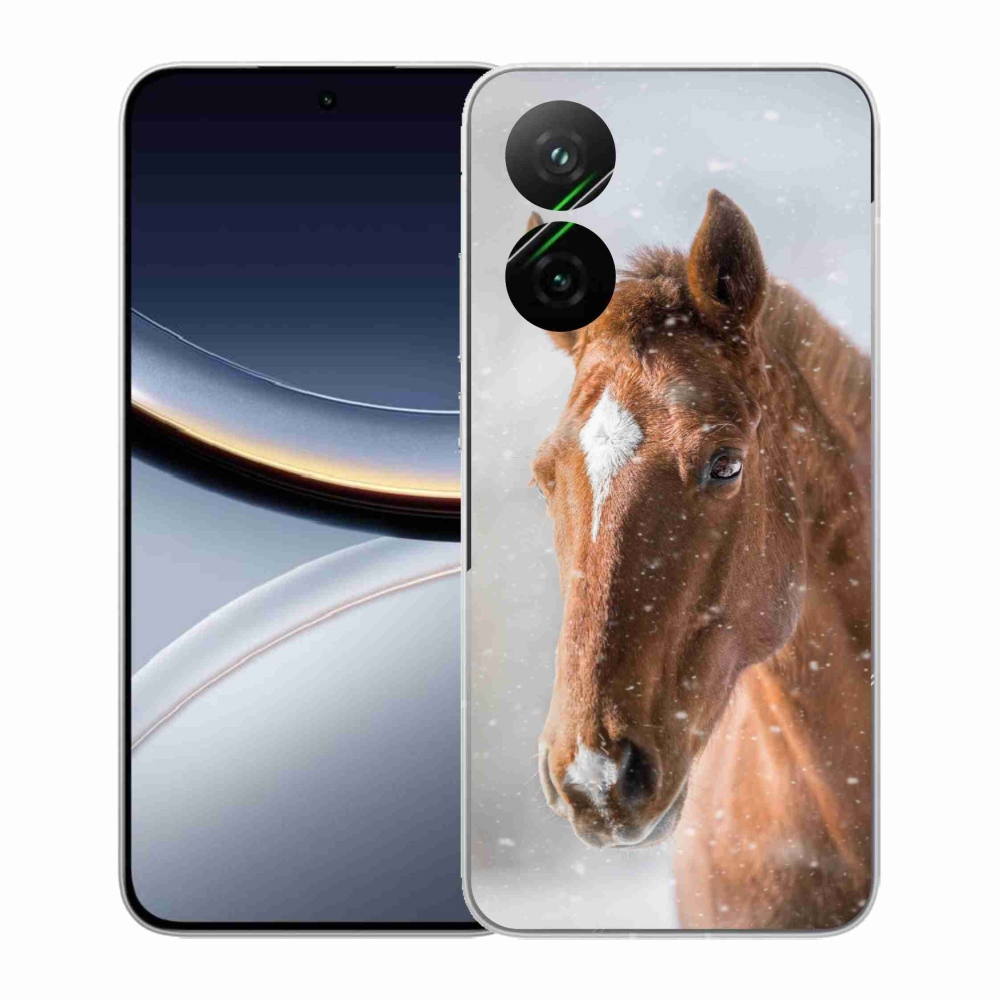 Gelový kryt mmCase na Xiaomi Poco F7 5G - hnědý kůň 2
