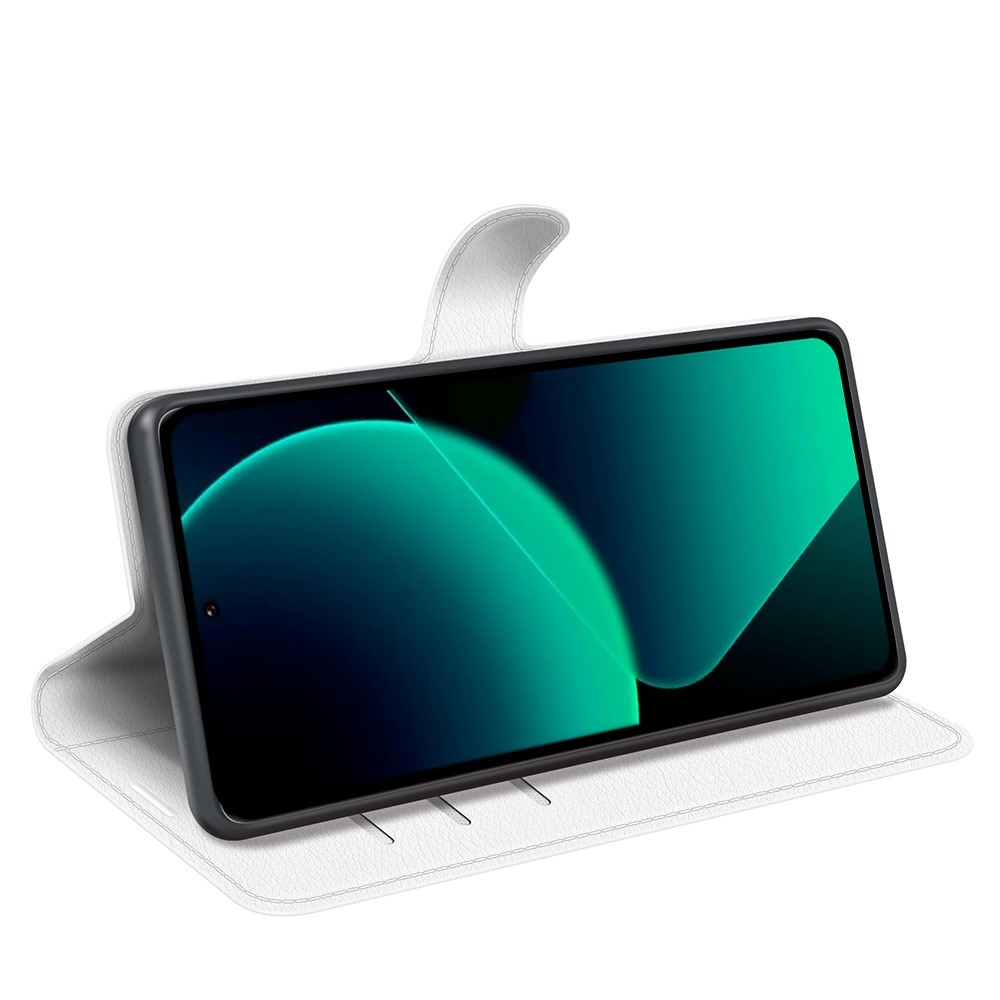 Litchi knížkové pouzdro na Xiaomi 13T/13T Pro - bílé