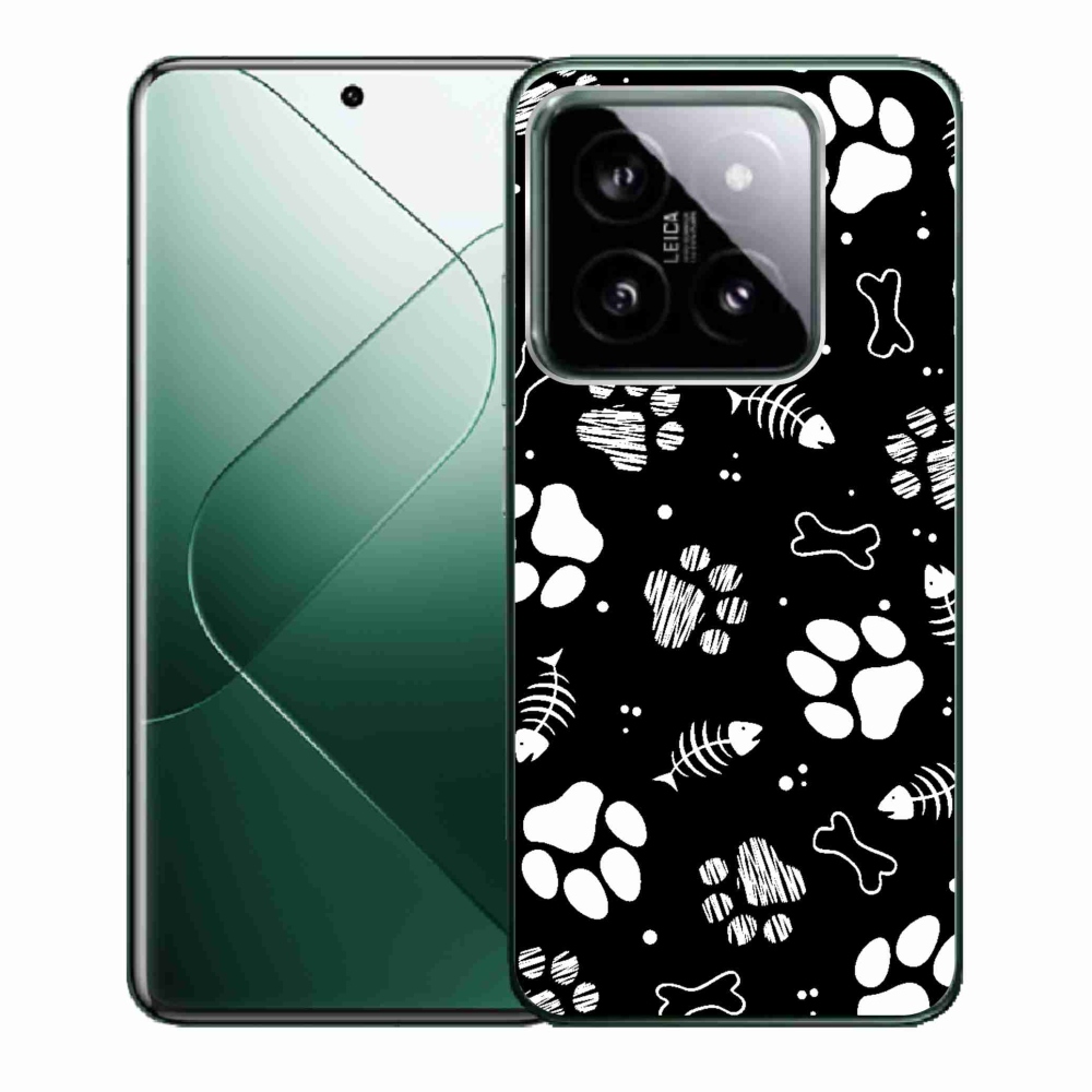 Gelový kryt mmCase na Xiaomi 14 - psí tlapky