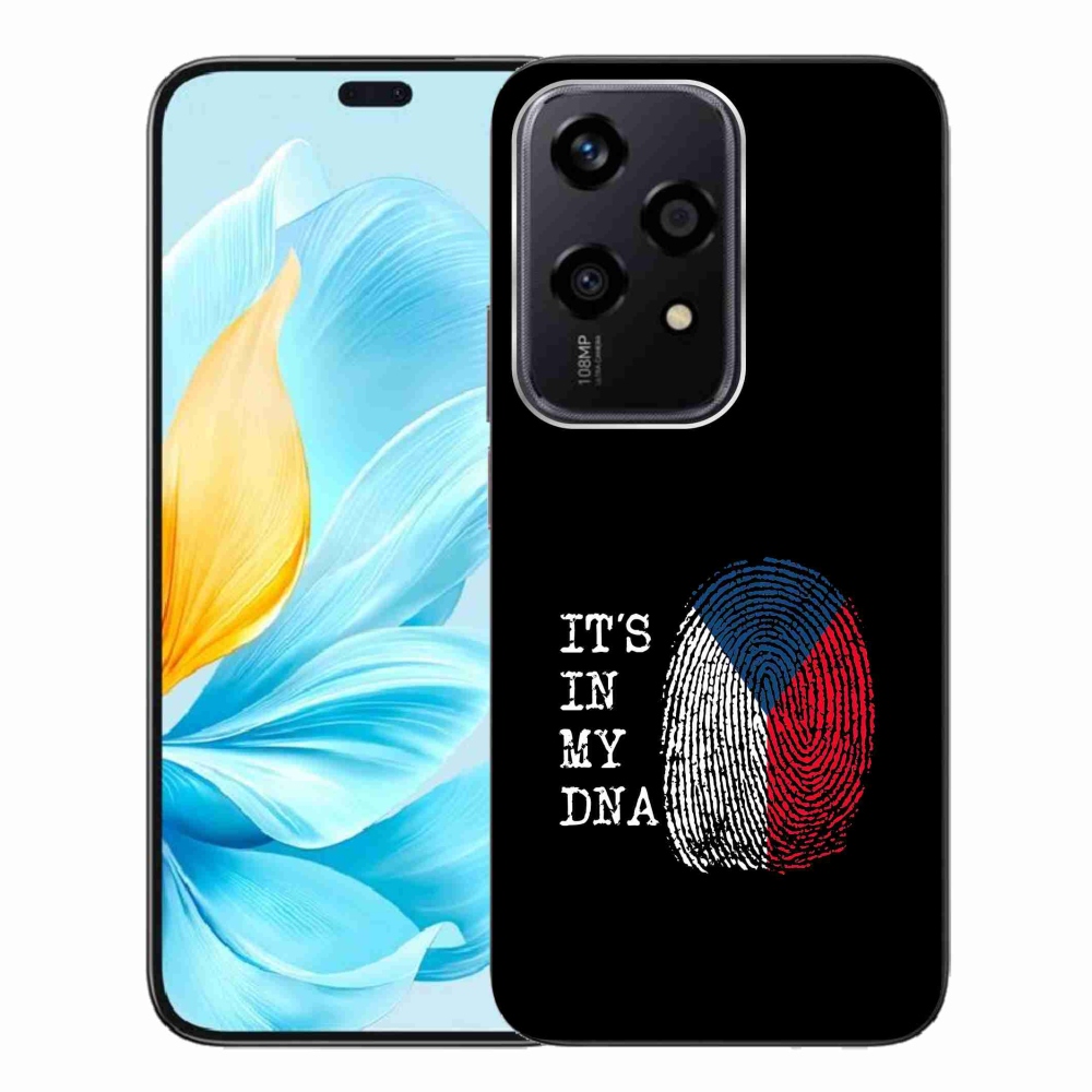 Gelový kryt mmCase na Honor 200 Lite 5G - vlajka otisk prstu černé pozadí