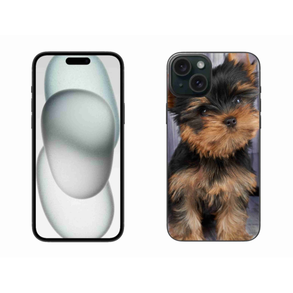 Gelový obal mmCase na iPhone 15 Plus - jorkšír 9