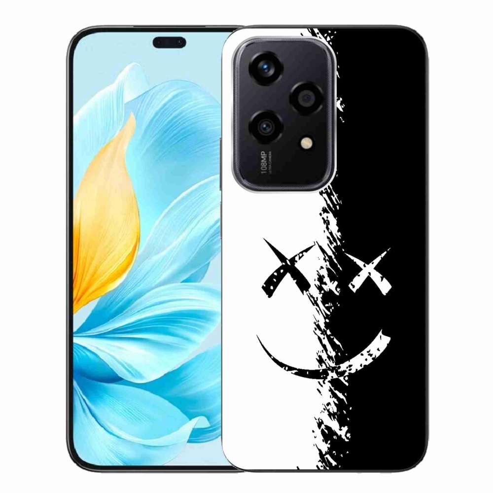 Gelový kryt mmCase na Honor 200 Lite 5G - černobílý smajlík