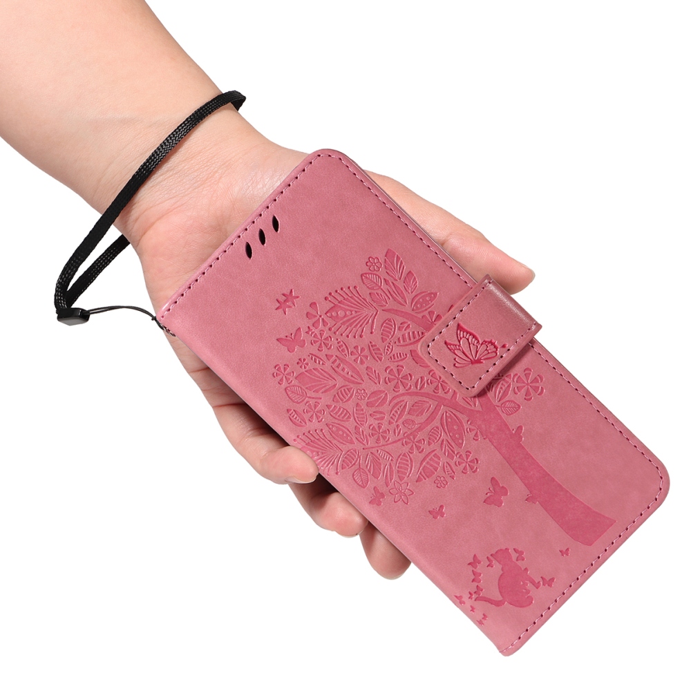 Trees knížkové pouzdro na Xiaomi Redmi 15 4G (171mm) - růžové