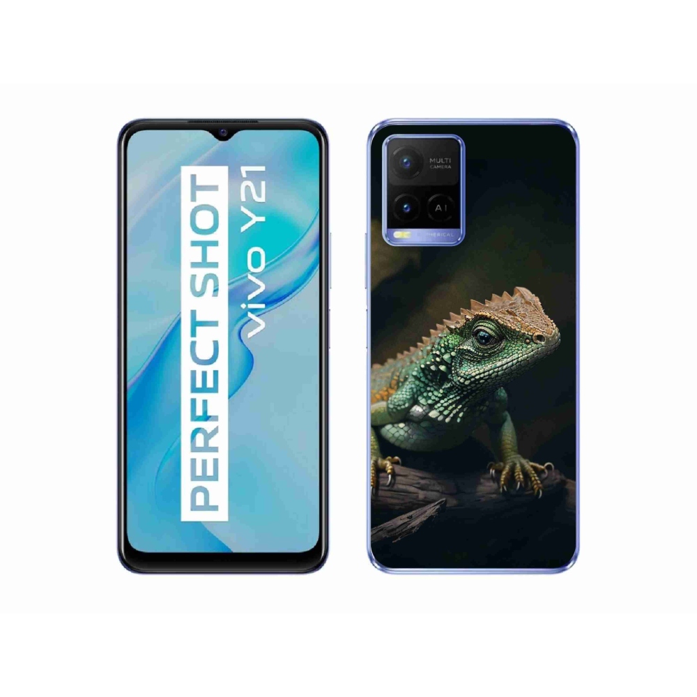 Gelový kryt mmCase na Vivo Y21/Y21s/Y33s - ještěr
