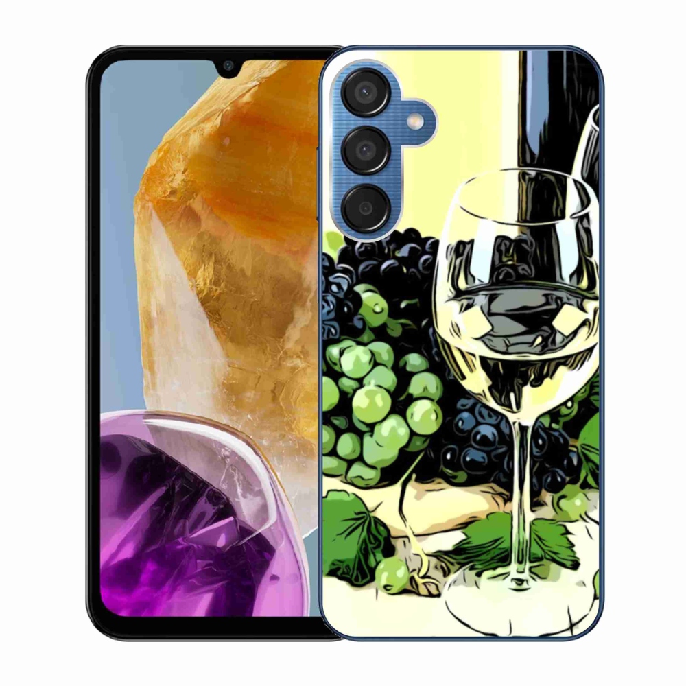 Gelový kryt mmCase na Samsung Galaxy M15 5G - sklenka vína