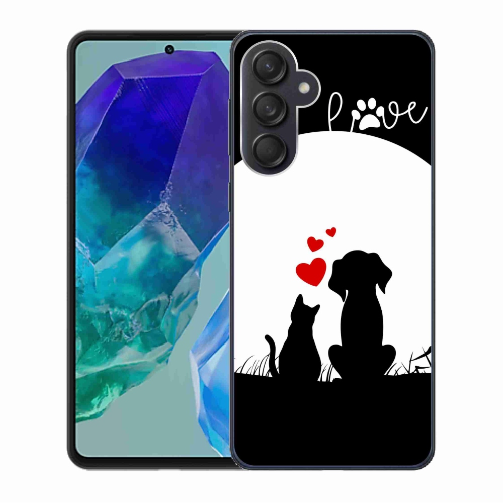Gelový obal mmCase na Samsung Galaxy M55 5G - zvířecí láska