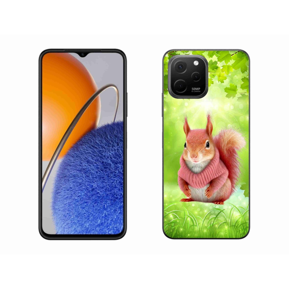 Gelový kryt mmCase na Huawei Nova Y61 - veverka ve svetru