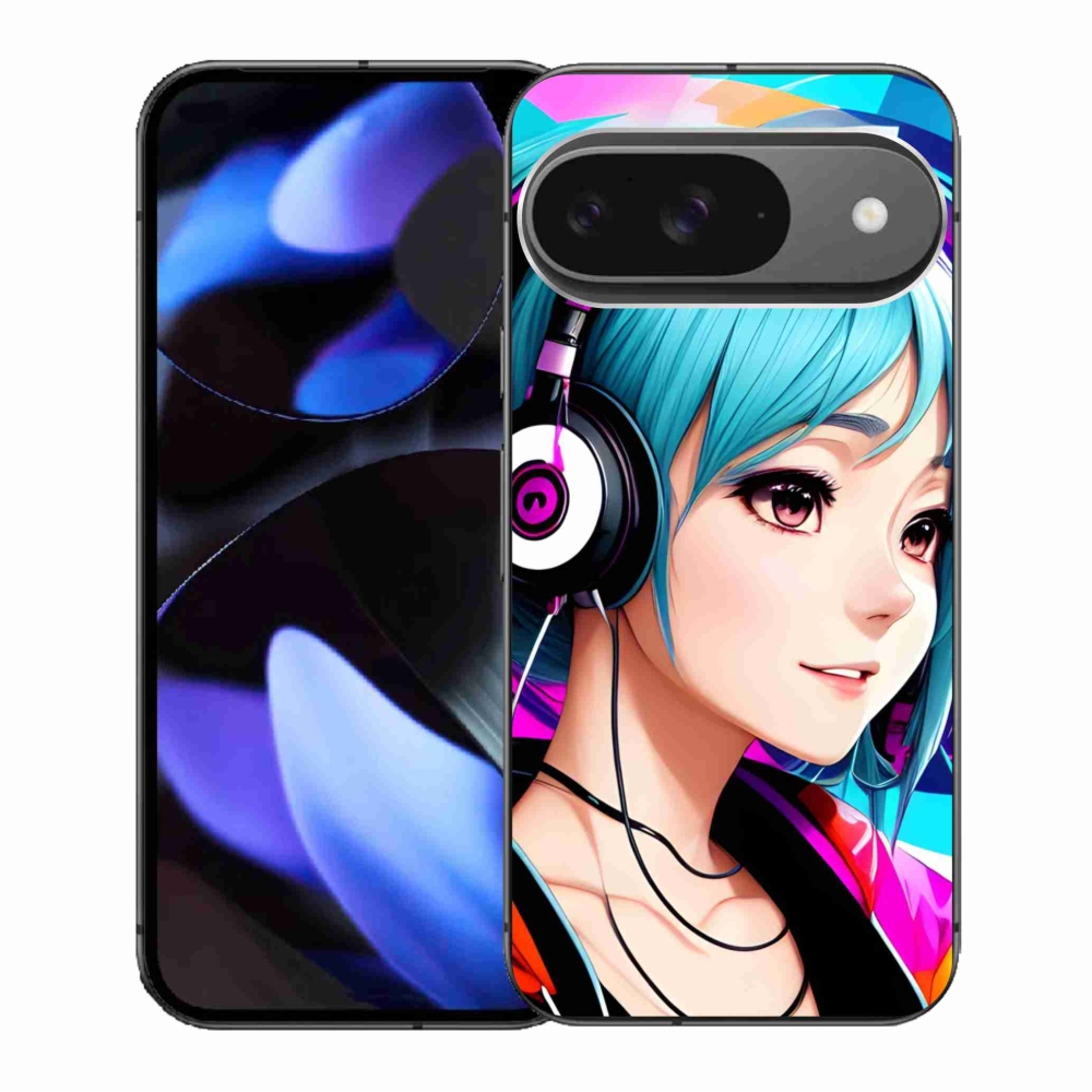 Gelový kryt mmCase na Google Pixel 9/9 Pro - dívka se sluchátky