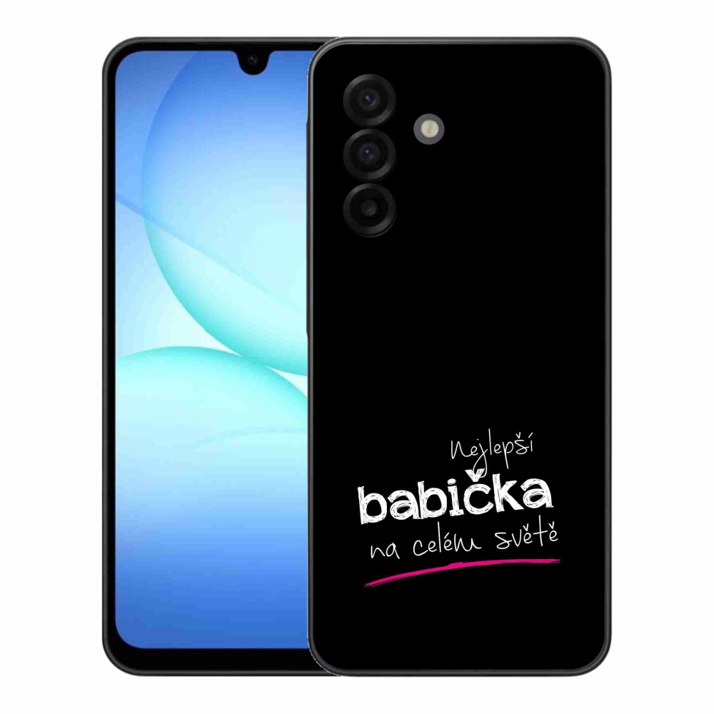 Gelový kryt mmCase na Samsung Galaxy A17 4G/5G - nejlepší babička 4 černé pozadí