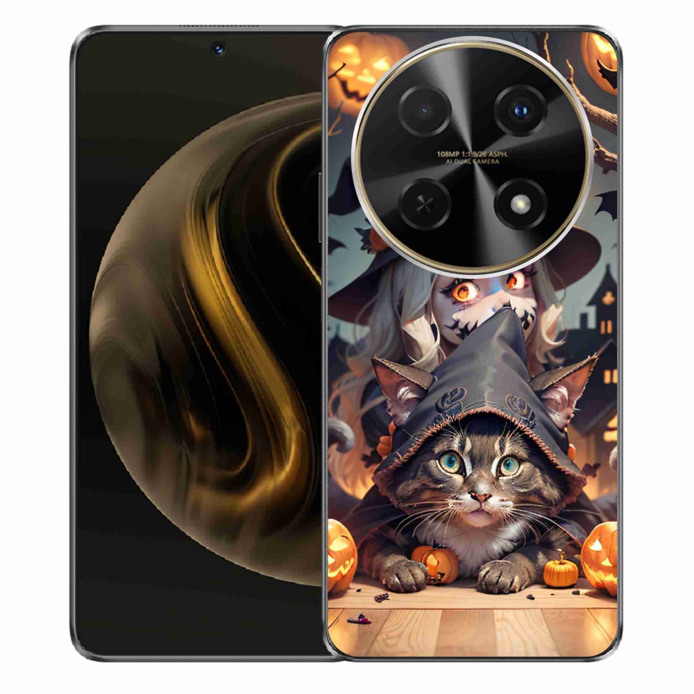 Gelový kryt mmCase na Huawei Nova 12i - čarodějnice s kočkou