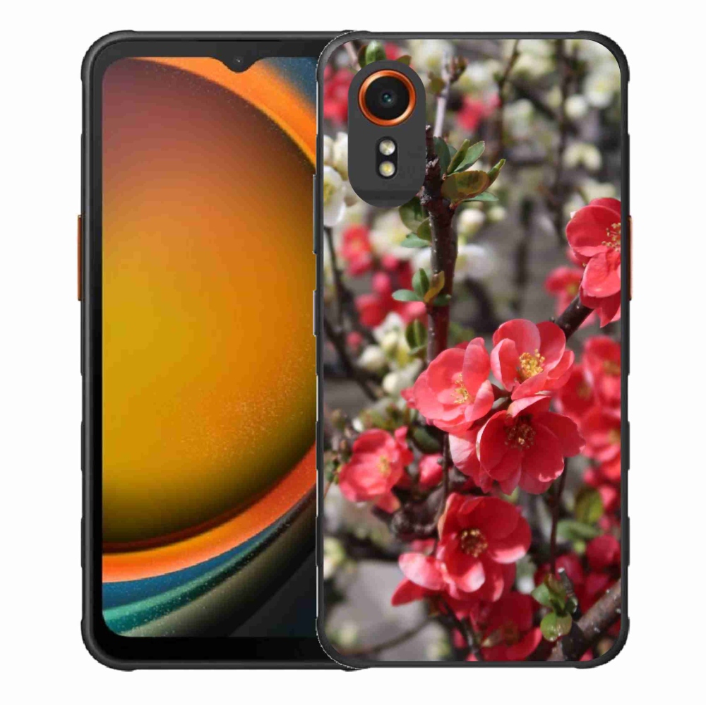 Gelový kryt mmCase na Samsung Galaxy Xcover 7 - červené květy