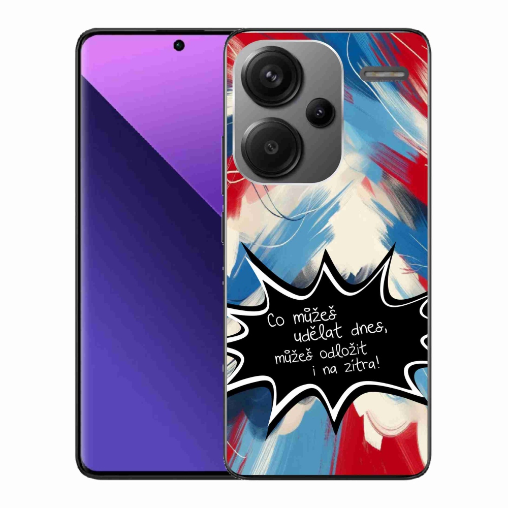 Gelový kryt mmCase na Xiaomi Redmi Note 13 Pro+ 5G - vtipný text 9 černé pozadí