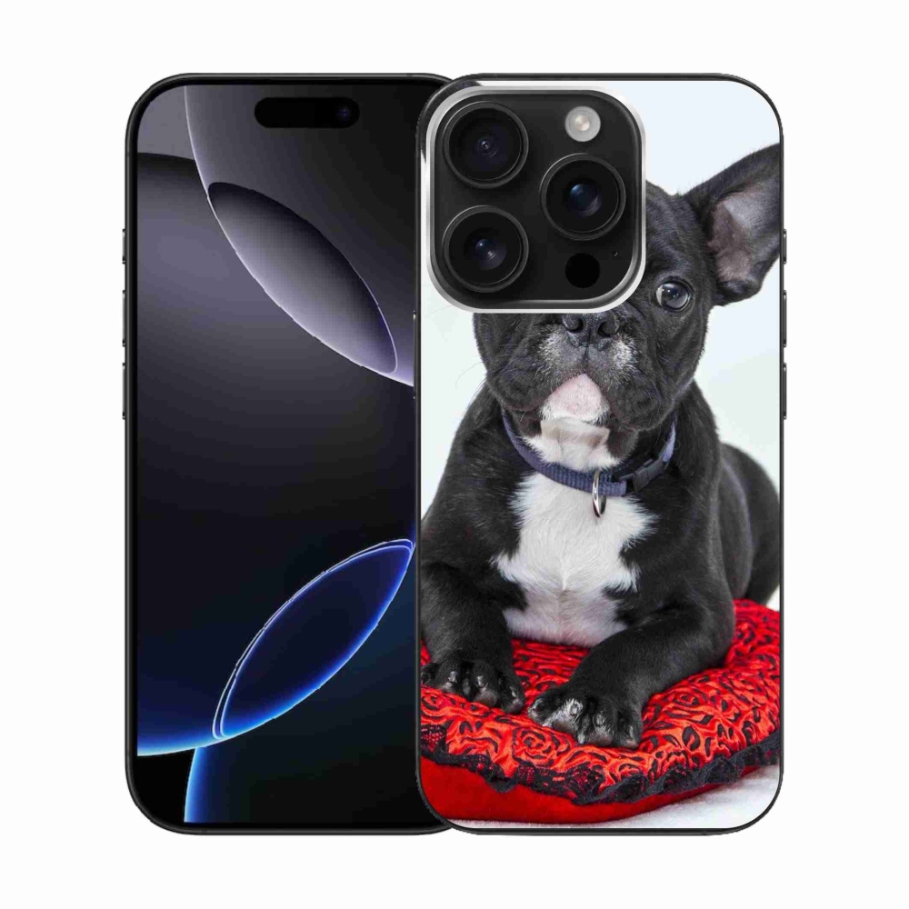 Gelový obal mmCase na iPhone 16 Pro - buldok