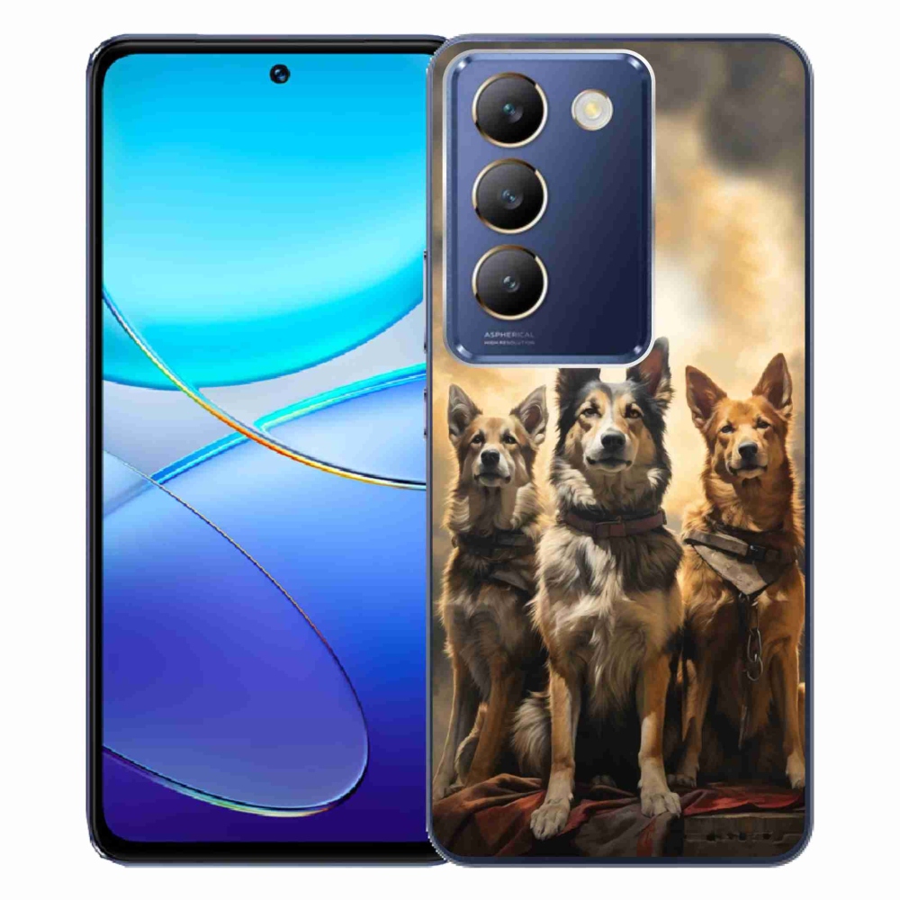Gelový kryt mmCase na Vivo V40 SE 4G/5G - tři psi