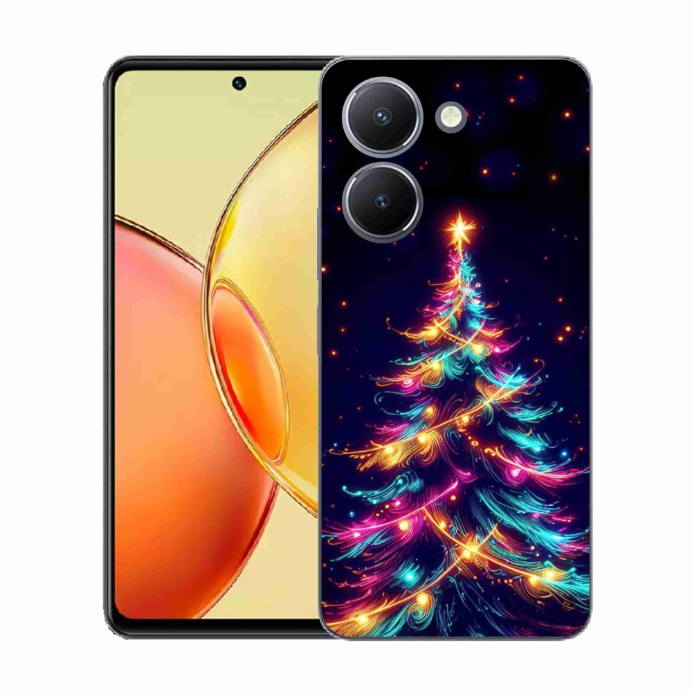 Gelový kryt mmCase na Vivo Y36 - neonový vánoční stromek