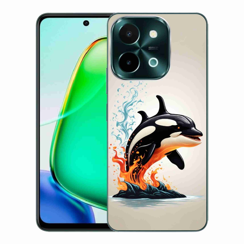 Gelový kryt mmCase na Vivo Y28 - kosatka