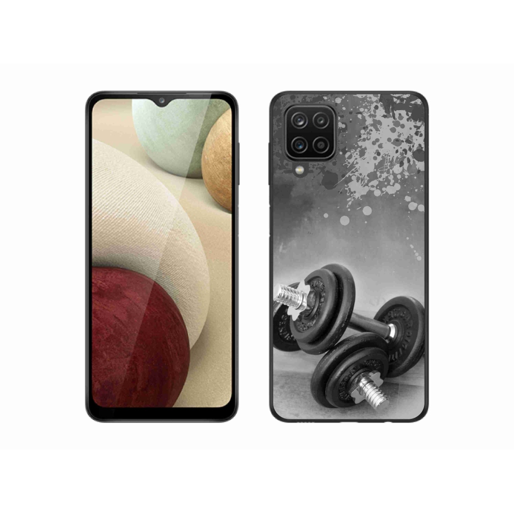 Gelový kryt mmCase na Samsung Galaxy M12 - činky 1