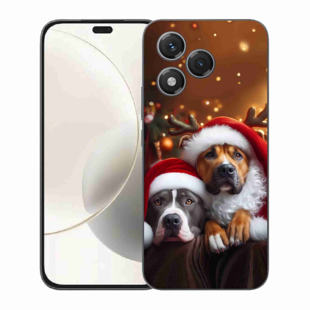 Gelový kryt mmCase na Honor 400 Lite - vánoční psi