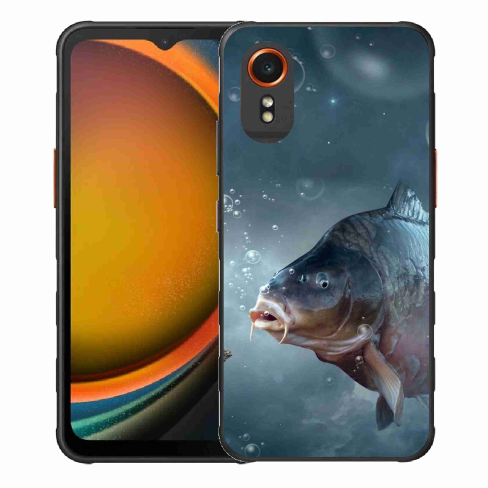 Gelový kryt mmCase na Samsung Galaxy Xcover 7 - kapr a bublinky