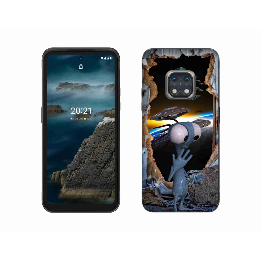 Gelový kryt mmCase na Nokia XR20 - mimozemšťan