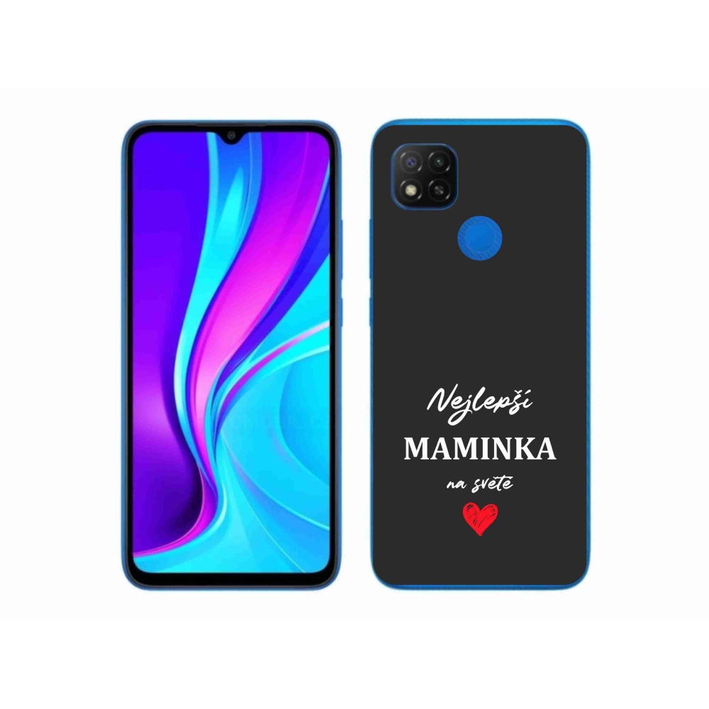 Gelový kryt mmCase na Xiaomi Redmi 9C - nejlepší maminka 1 černé pozadí