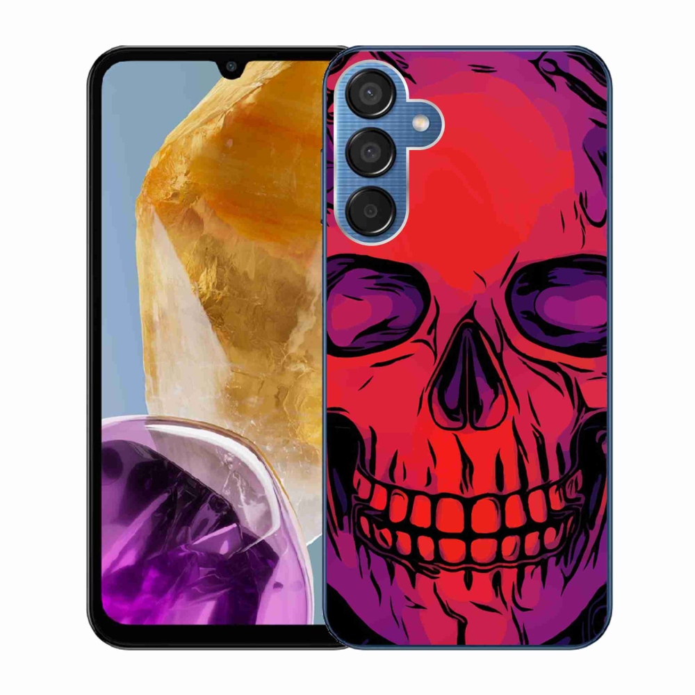 Gelový obal mmCase na Samsung Galaxy M15 5G - lebka