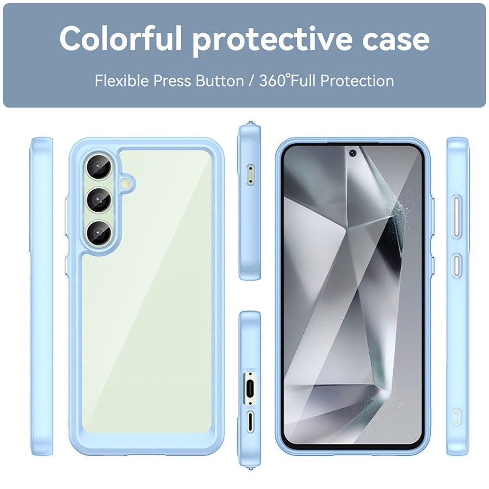 Gelový obal s pevnými zády na Samsung Galaxy S24 FE - modrý