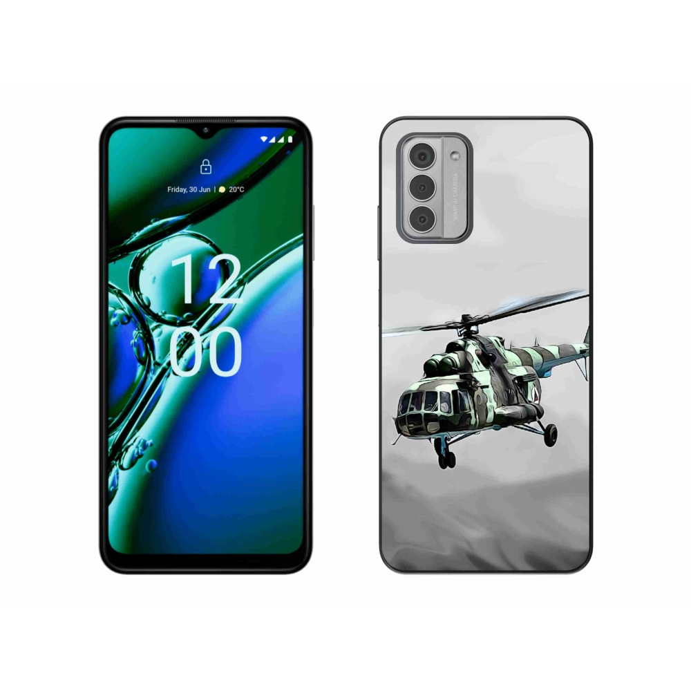 Gelový kryt mmCase na Nokia G42 - vojenský vrtulník