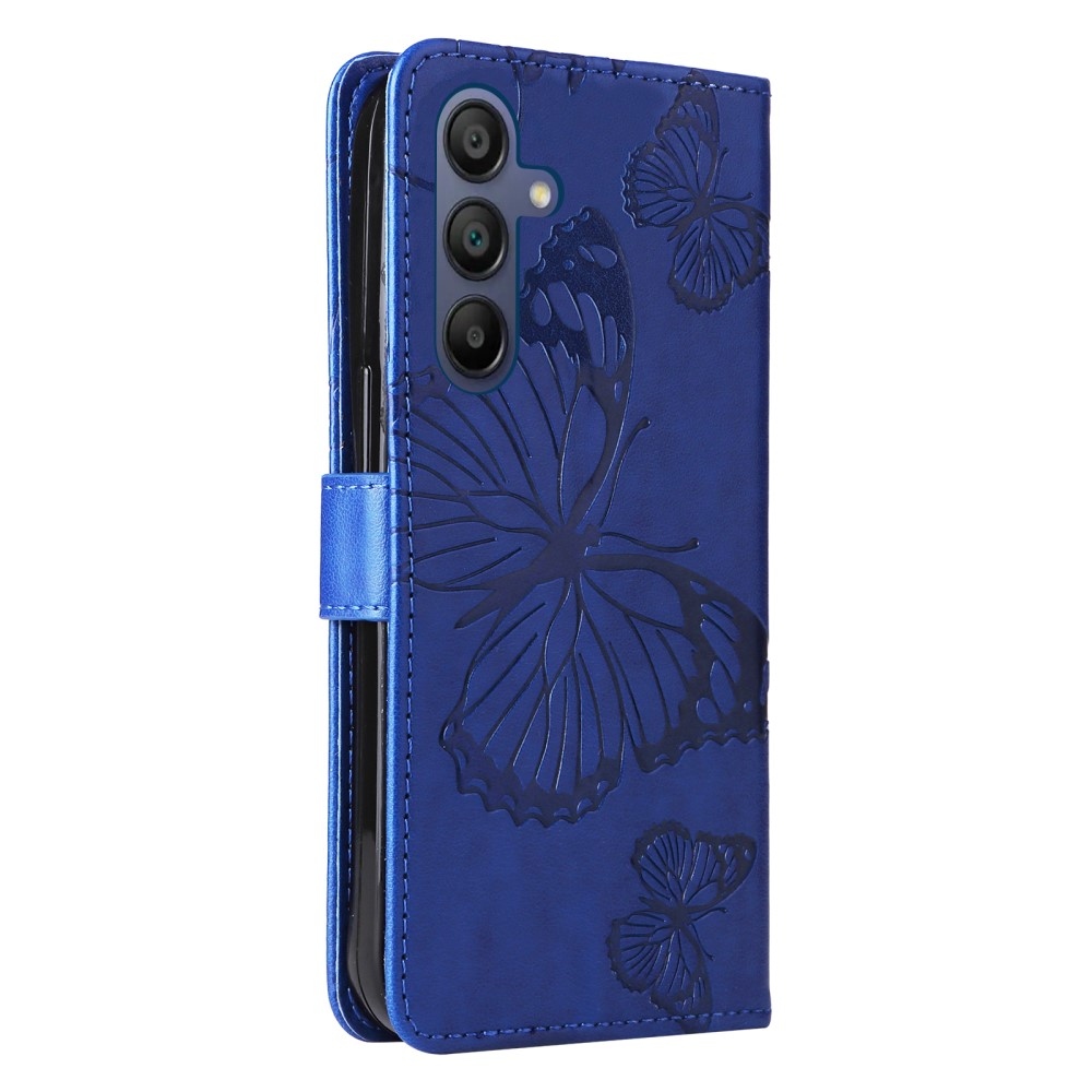 Big Butterfly knížkové pouzdro na Samsung Galaxy A16 4G/5G/A26 5G - modré