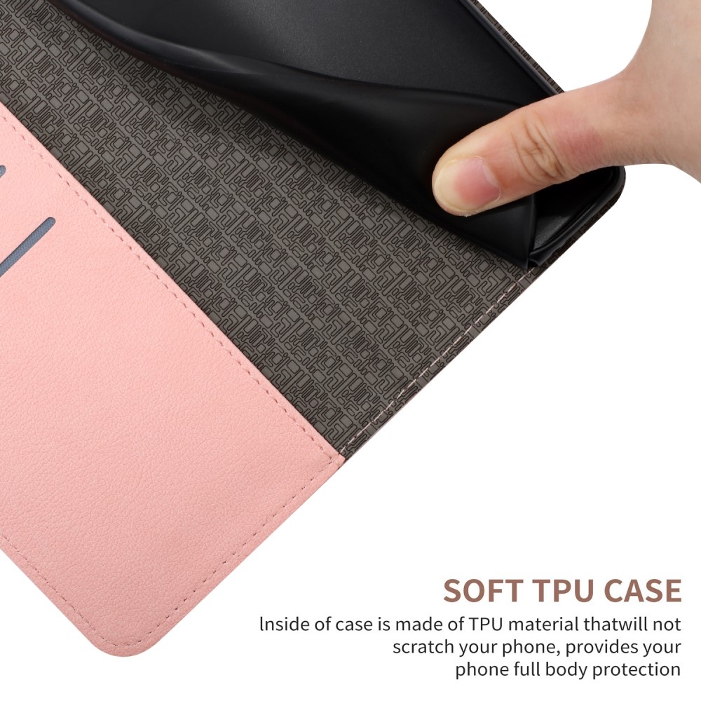Texture knížkové pouzdro na mobil Realme C67 - růžové
