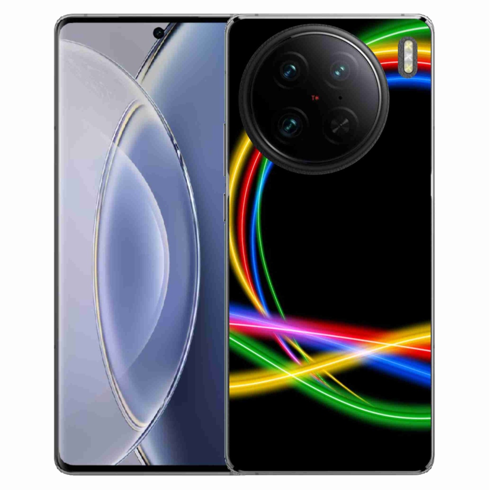 Gelový obal mmCase na Vivo X90 Pro - neonové kruhy