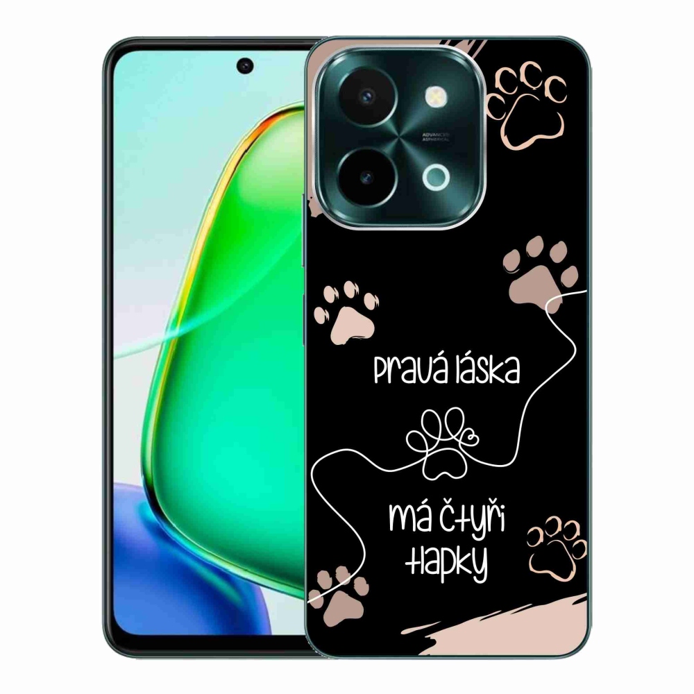 Gelový kryt mmCase na Vivo Y28 - psí motiv 1 černé pozadí