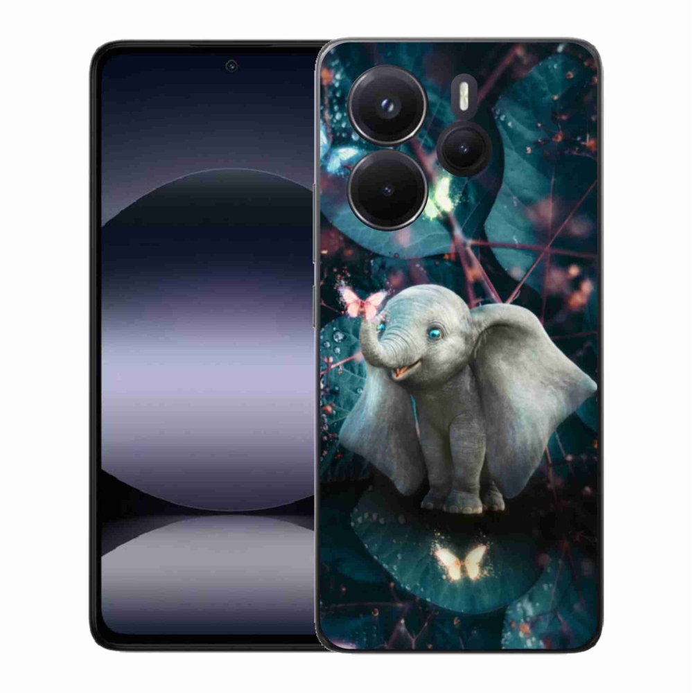 Gelový kryt mmCase na Xiaomi Redmi Note 14 - roztomilý slon