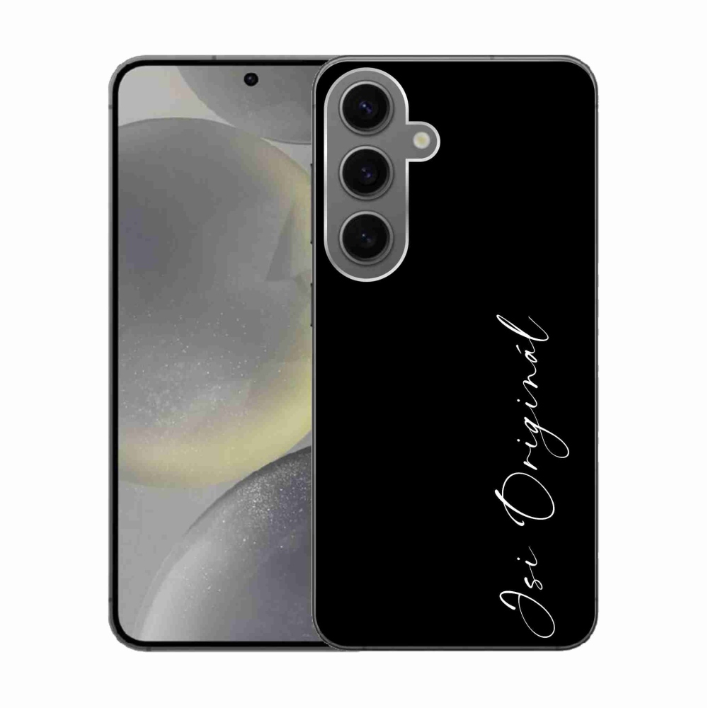 Gelový kryt mmCase na Samsung Galaxy S24 - jsi originál černé pozadí