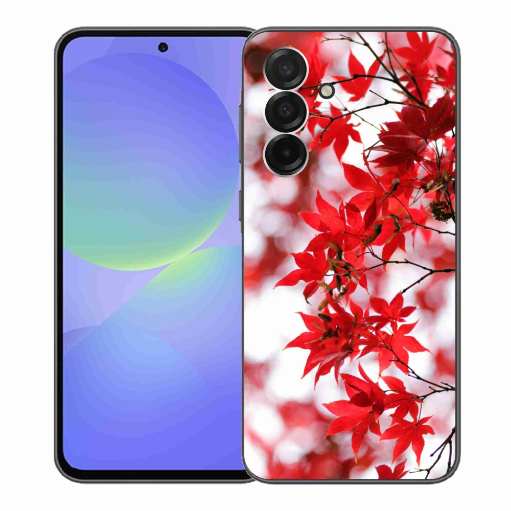 Gelový kryt mmCase na Samsung Galaxy A36 5G - červené listy