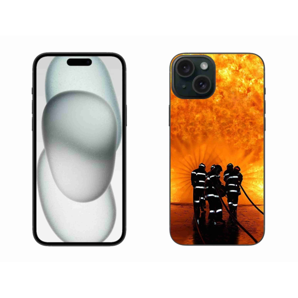 Gelový kryt mmCase na iPhone 15 Plus - požár