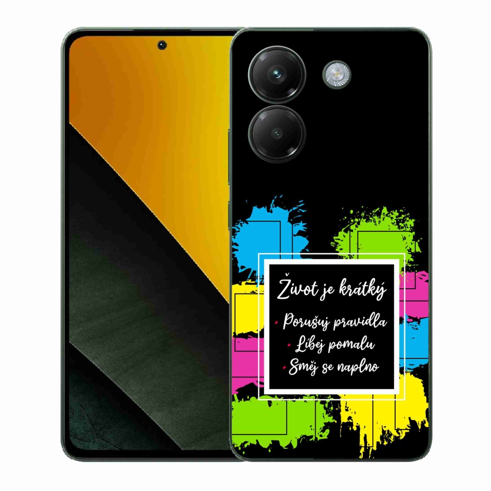 Gelový kryt mmCase na Xiaomi Poco M7 Pro 5G - citát 5 černé pozadí